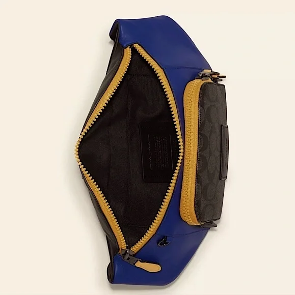 Track Belt Bag In Colorblock Signature Canvas